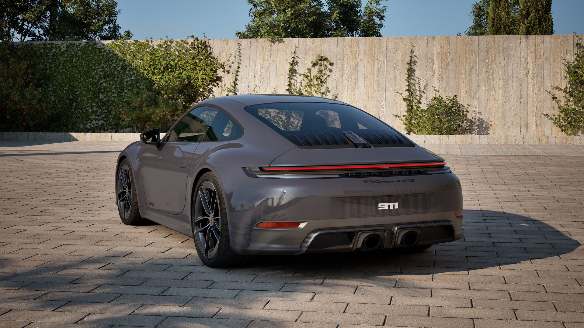 911 Carrera 4 GTS back view