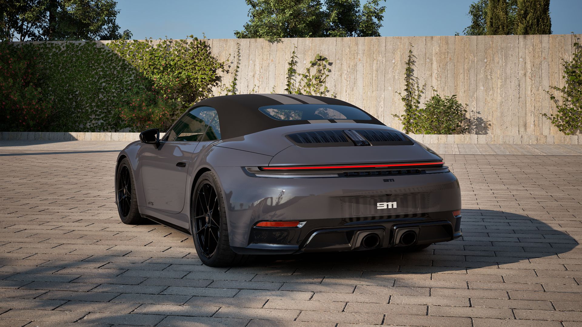 911 Carrera 4 GTS Cabriolet back view