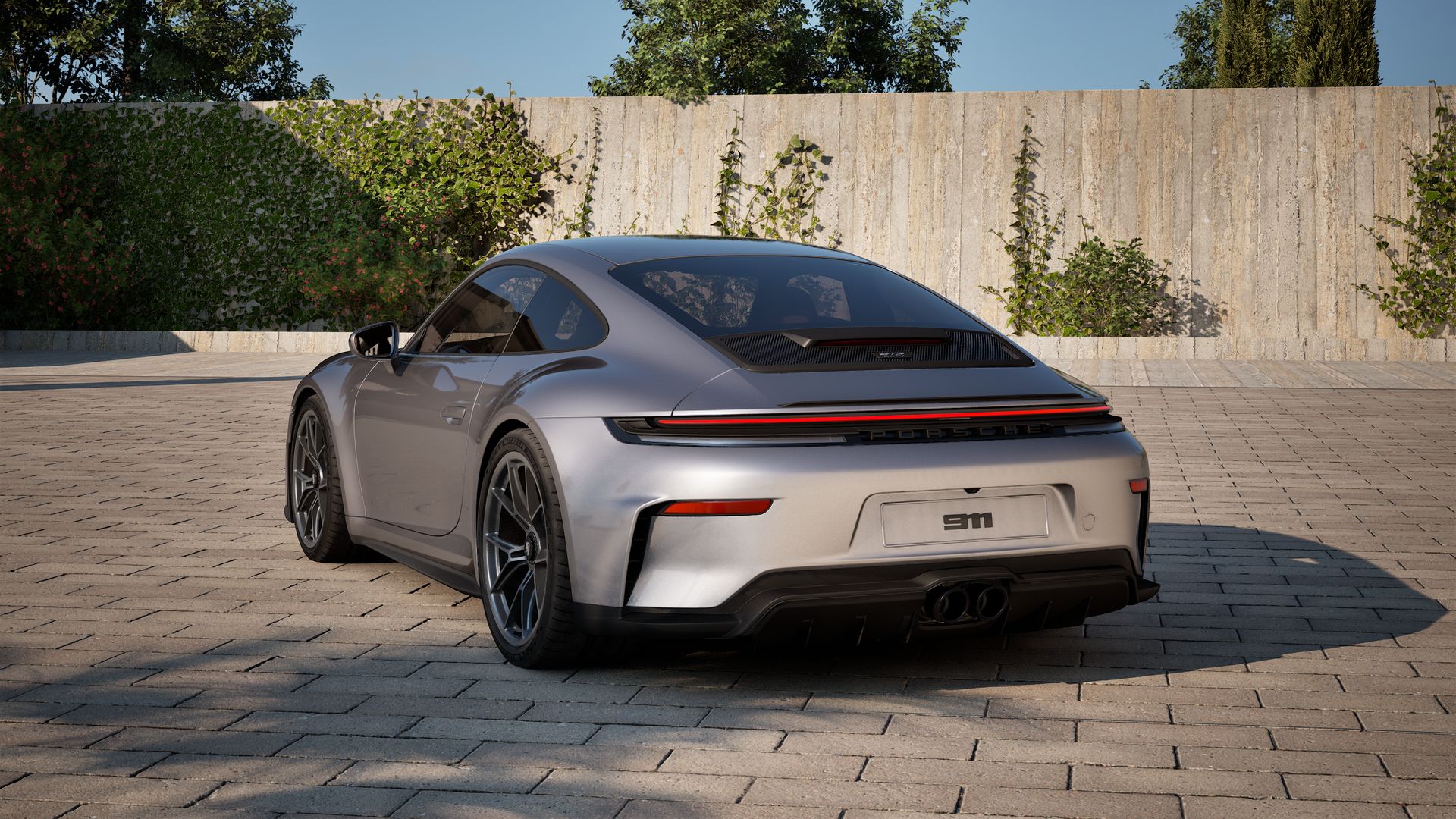 911 GT3 with Touring Package back view