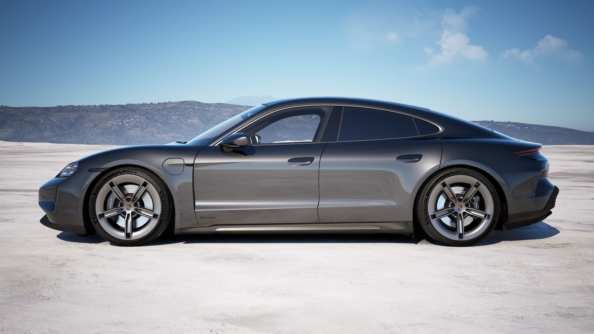 Taycan Turbo side view