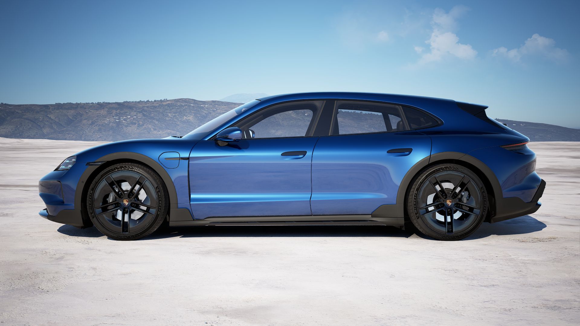 Taycan 4S Cross Turismo side view