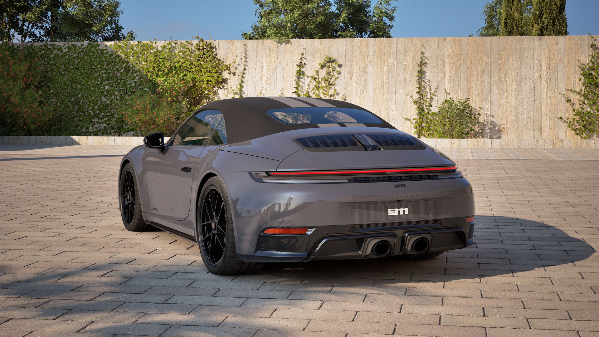 911 Carrera 4 GTS Cabriolet back view