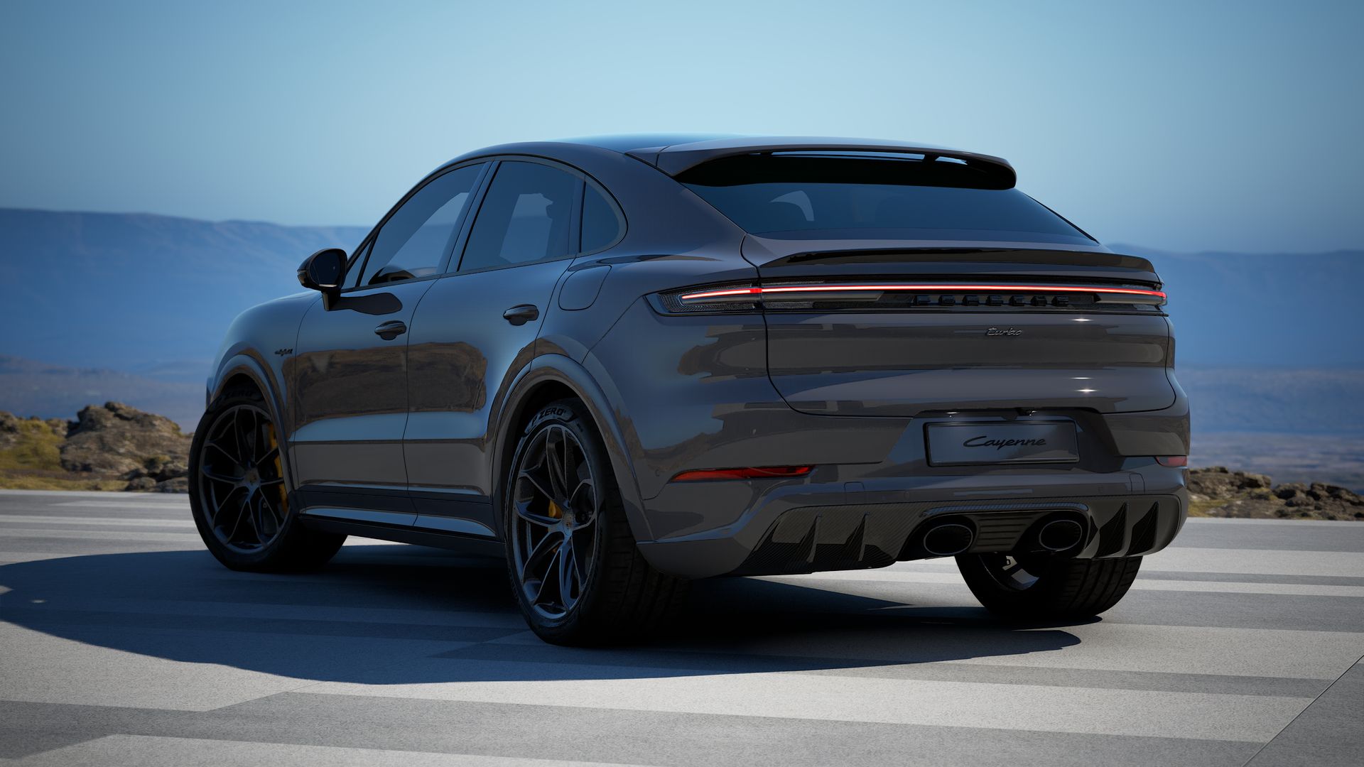 Cayenne Turbo E-Hybrid Coupé back view