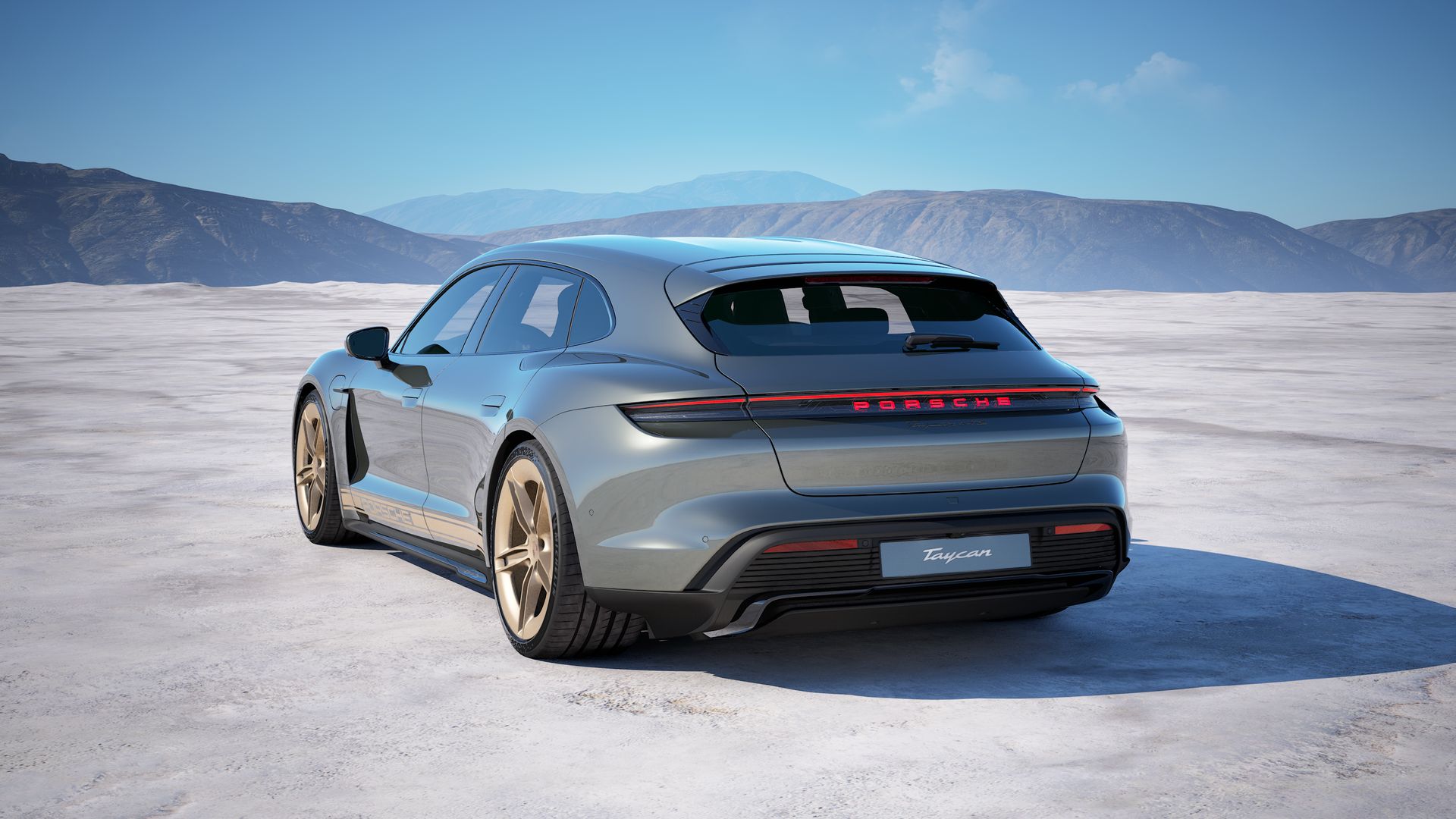 Taycan GTS Sport Turismo back view