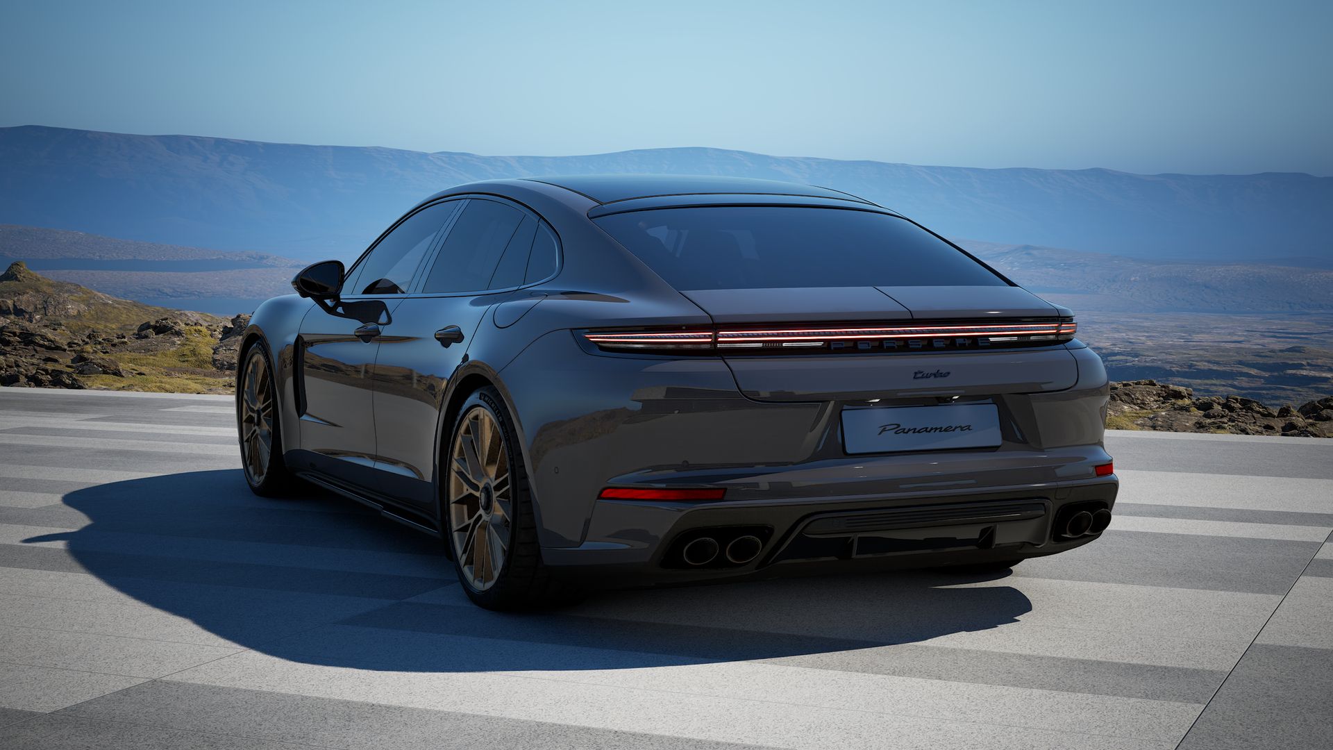 Panamera Turbo E-Hybrid back view