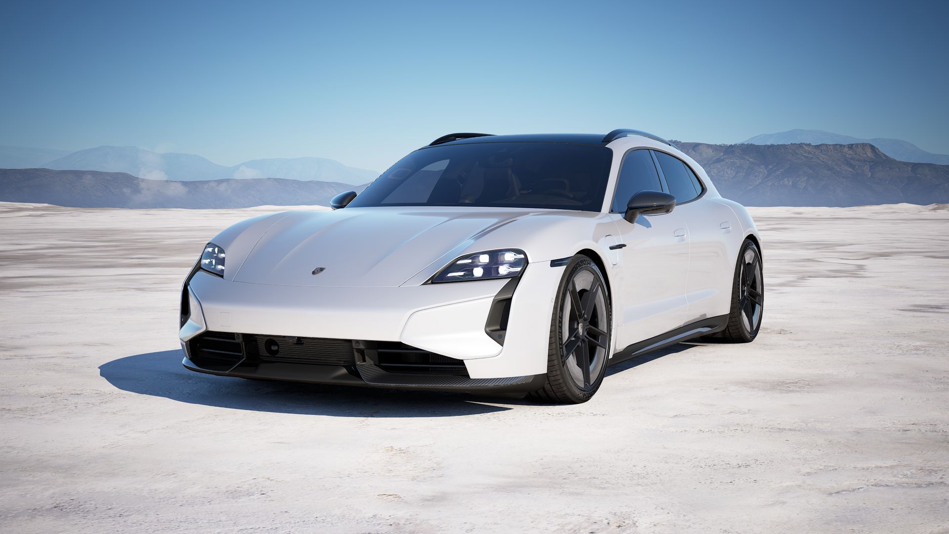 Taycan Turbo S Sport Turismo vista frontale