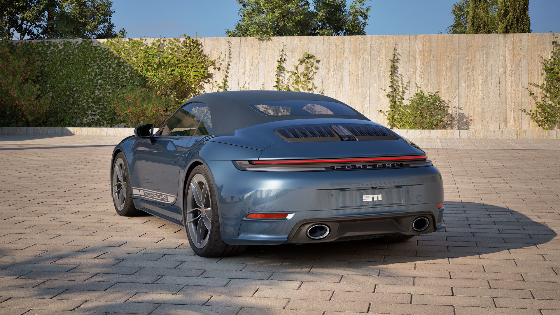 911 Carrera 4S Cabriolet back view