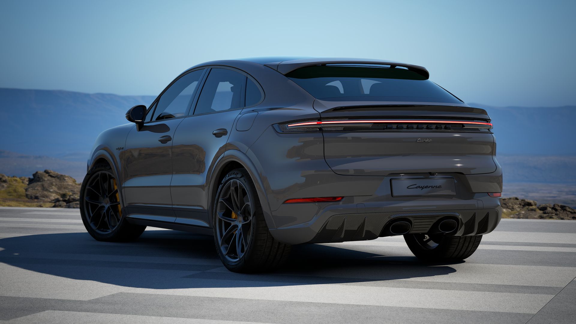 Cayenne Turbo E-Hybrid Coupé back view