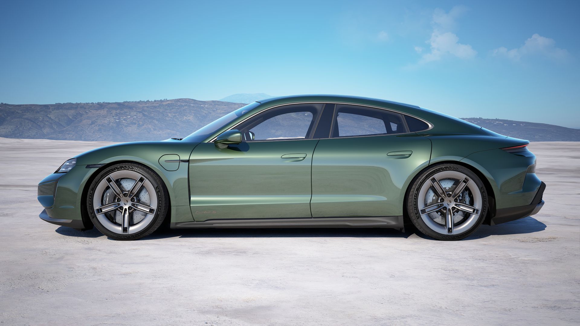 Taycan Turbo S side view