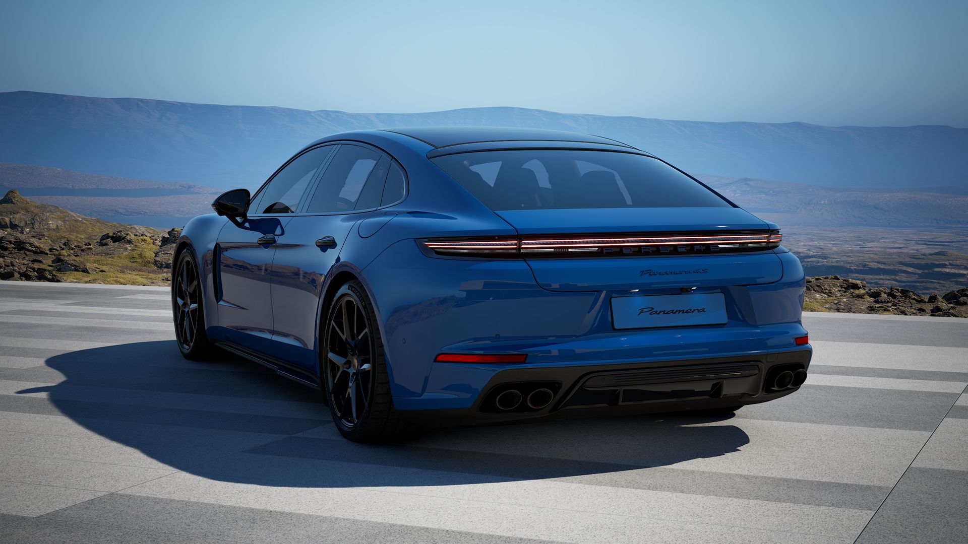 Panamera 4S E-Hybrid back view