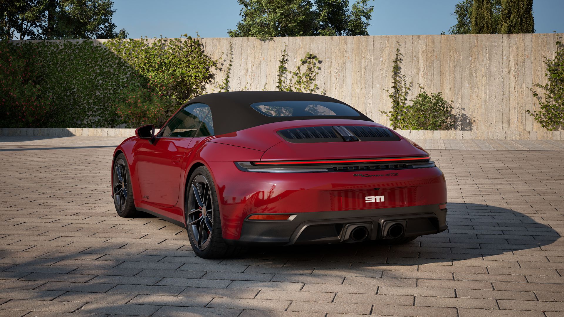 911 Carrera GTS Cabriolet 후면 뷰