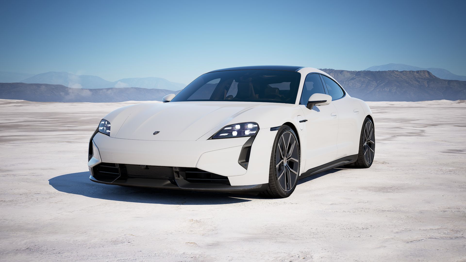 Taycan Turbo S 전면 뷰