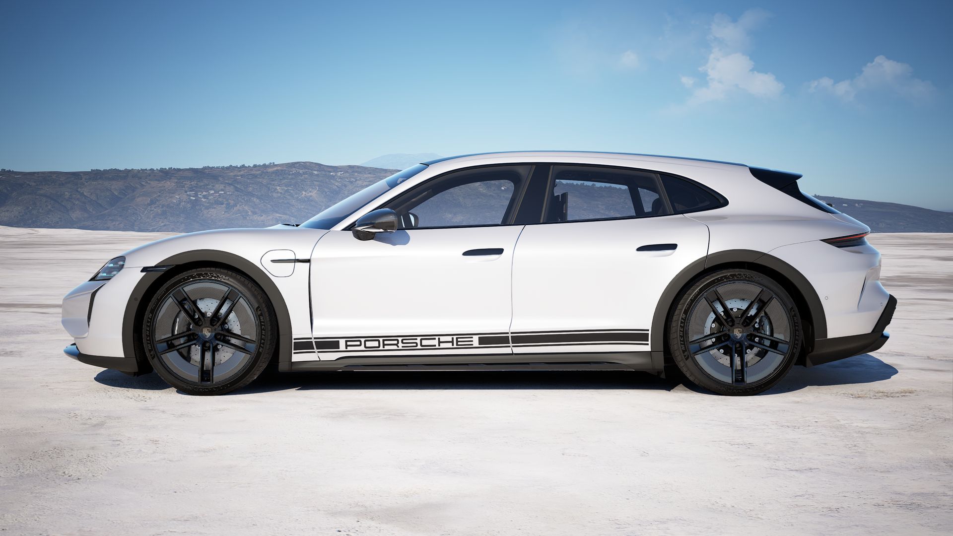 Taycan Turbo Cross Turismo 측면 뷰