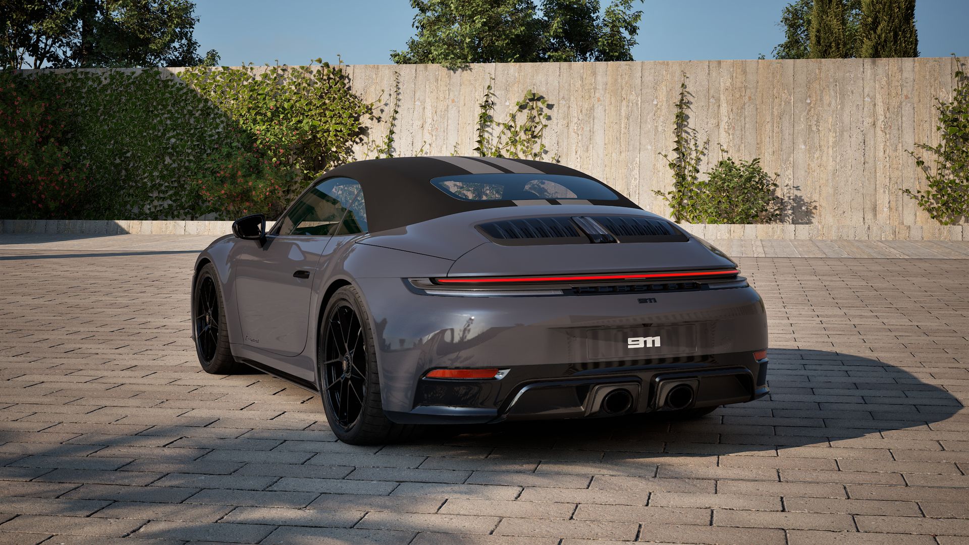 911 Carrera 4 GTS Cabriolet back view