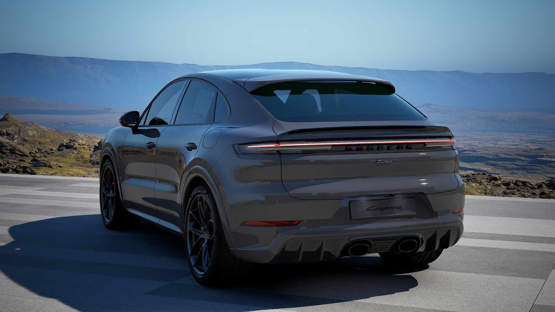 Cayenne Turbo E-Hybrid Coupé back view