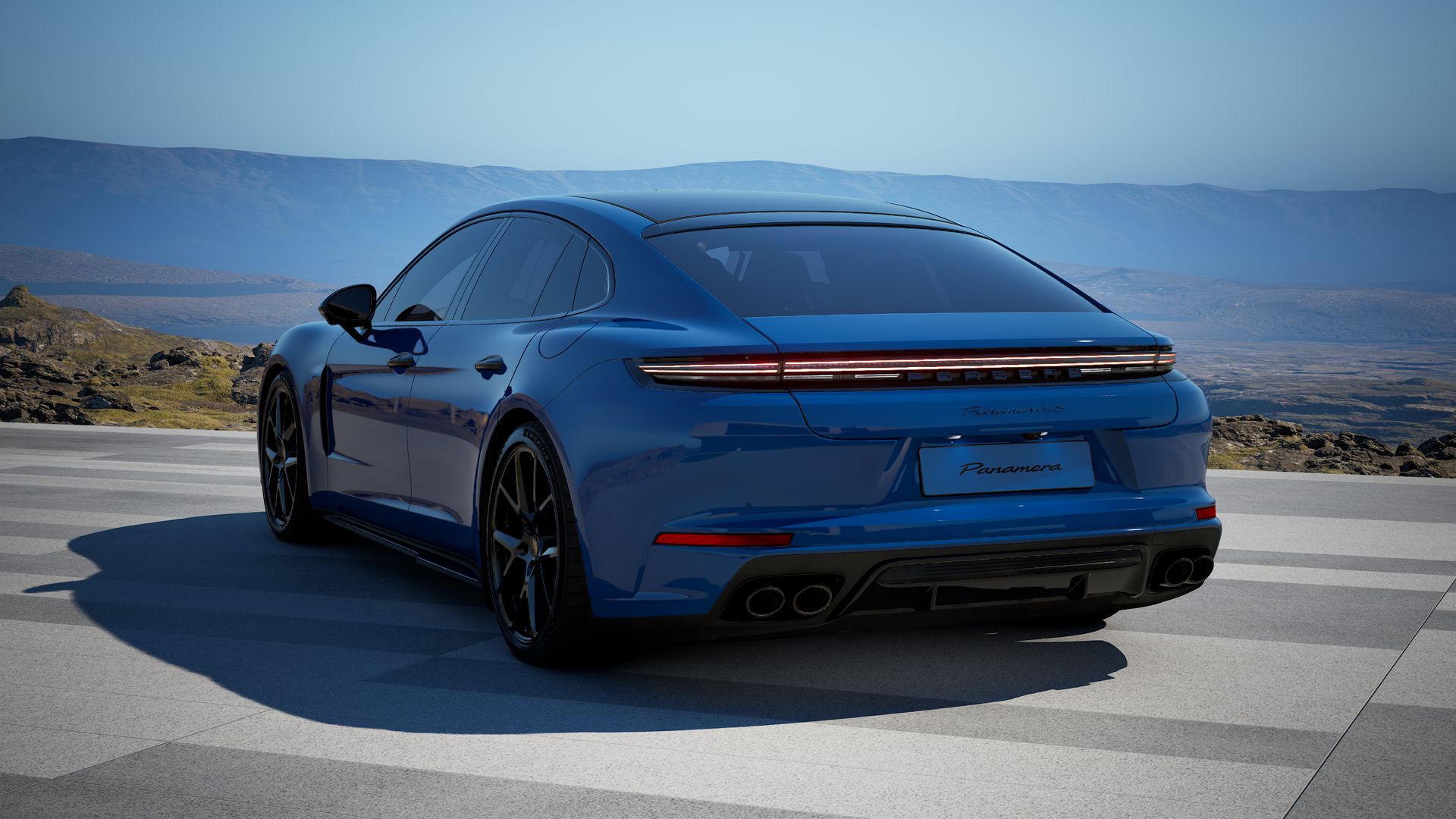 Panamera 4S E-Hybrid back view