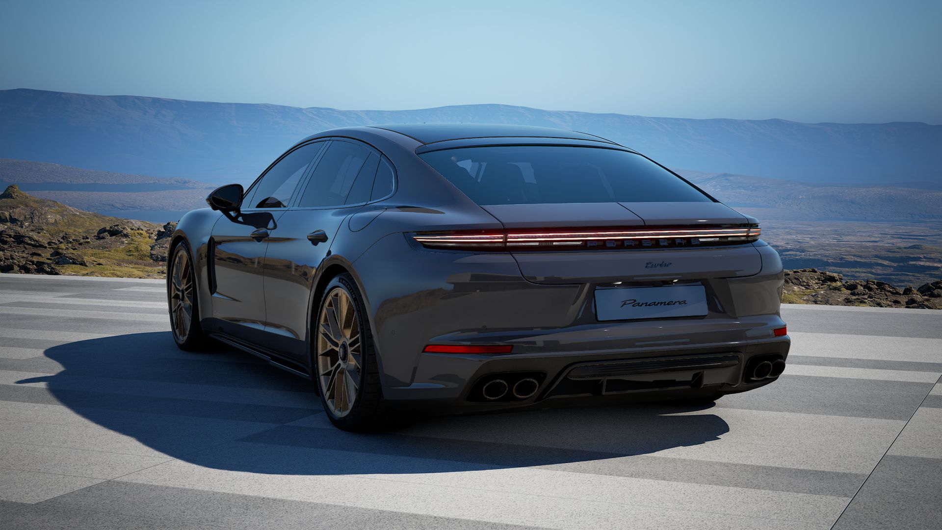 Panamera Turbo E-Hybrid back view