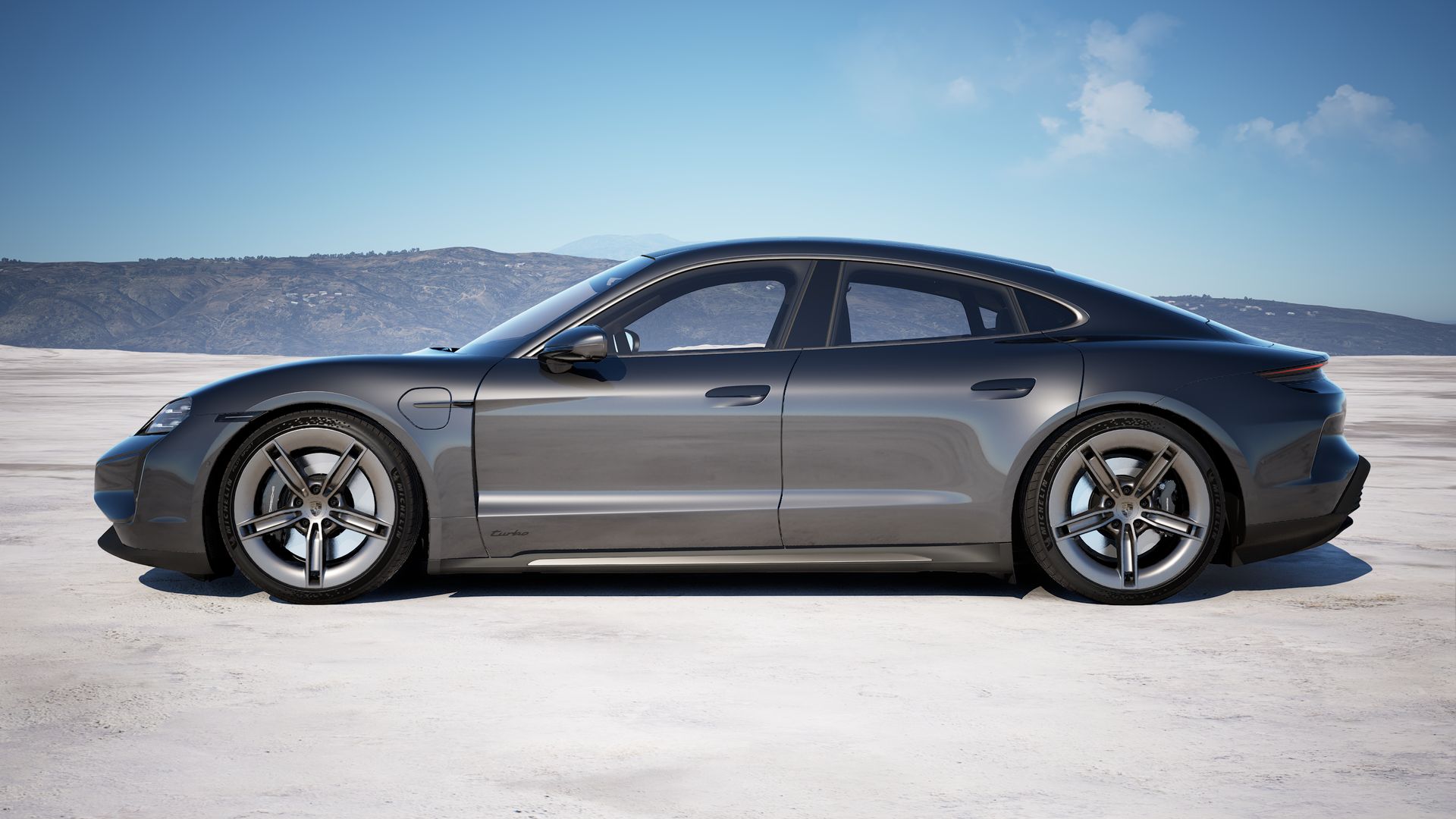 Taycan Turbo side view