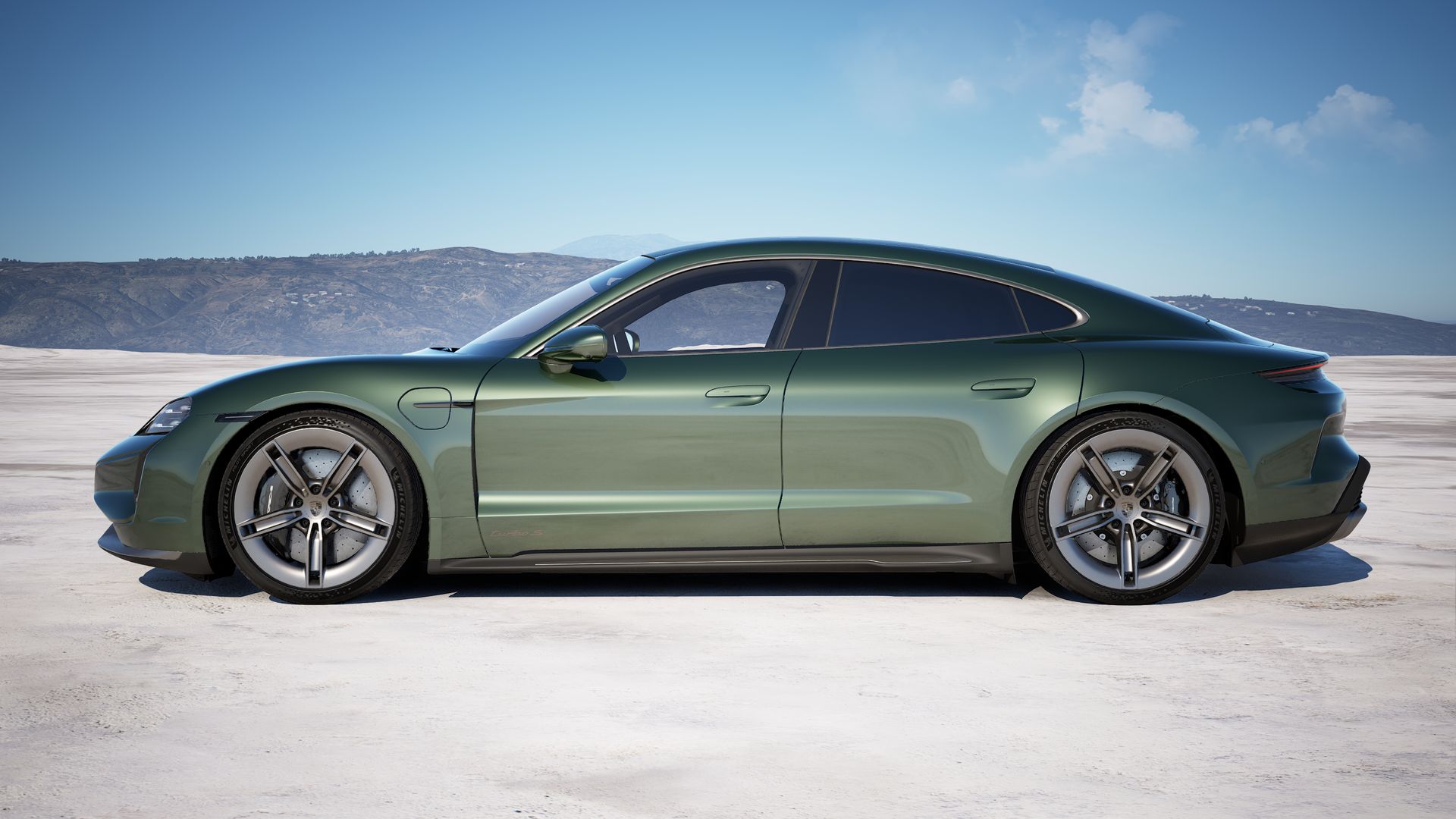 Taycan Turbo S side view