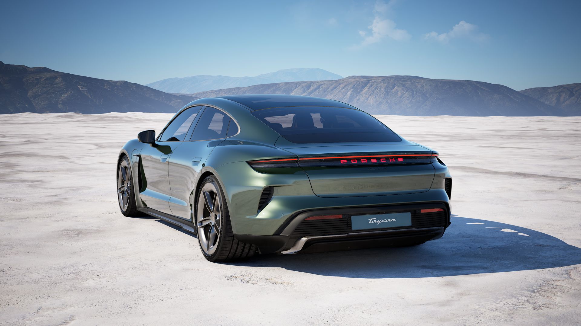 Taycan Turbo S back view