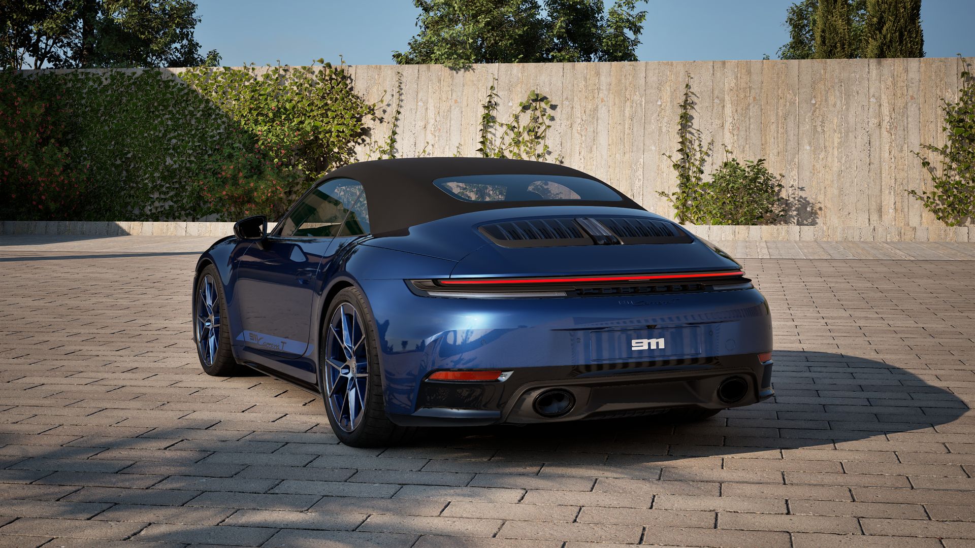 911 Carrera T Cabriolet vue arrière