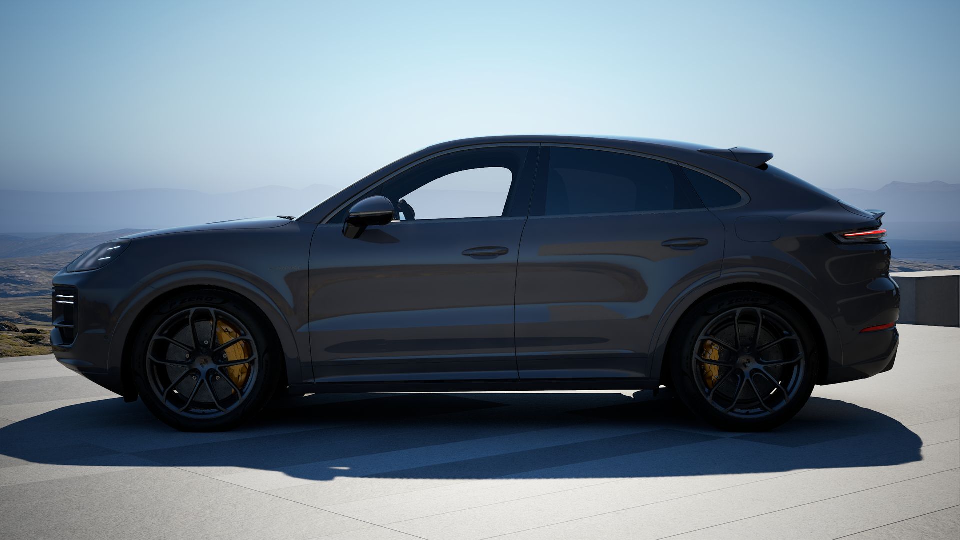 Cayenne Turbo E-Hybrid Coupé vue latérale