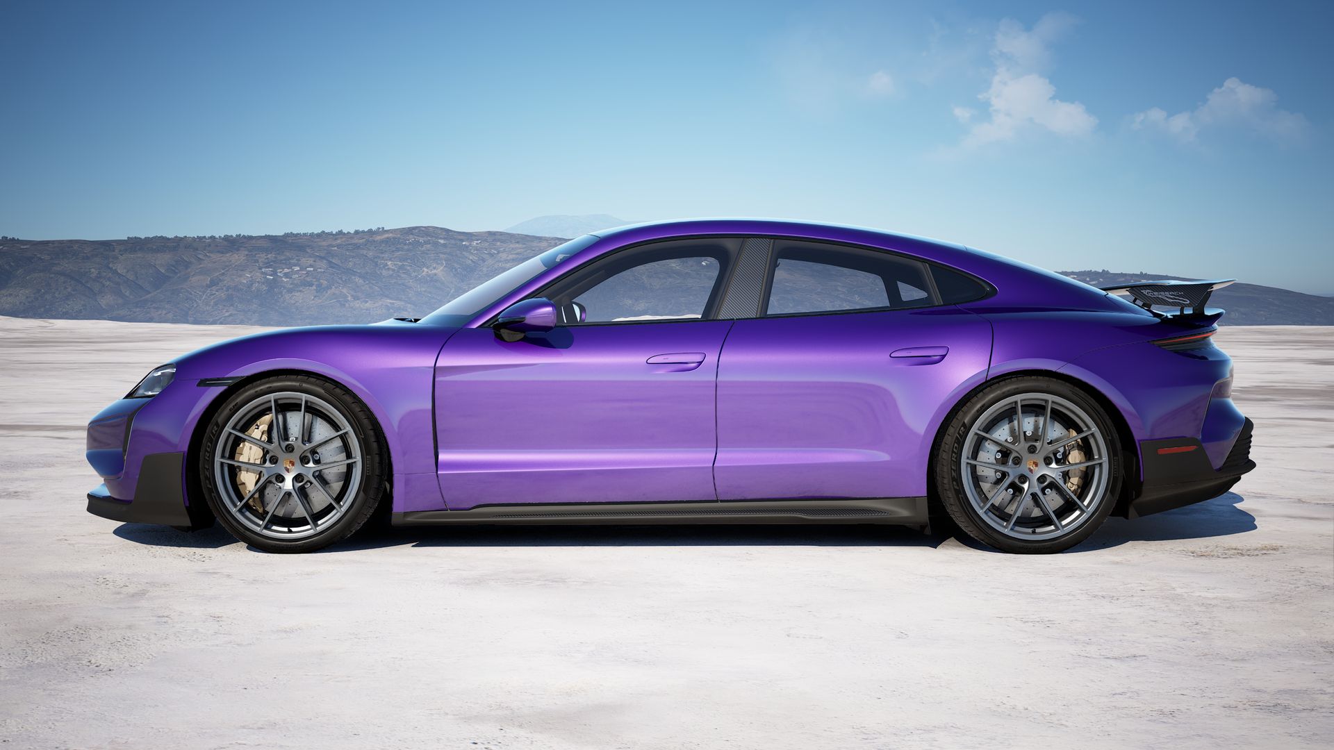 Taycan Turbo GT with Weissach Package vue latérale