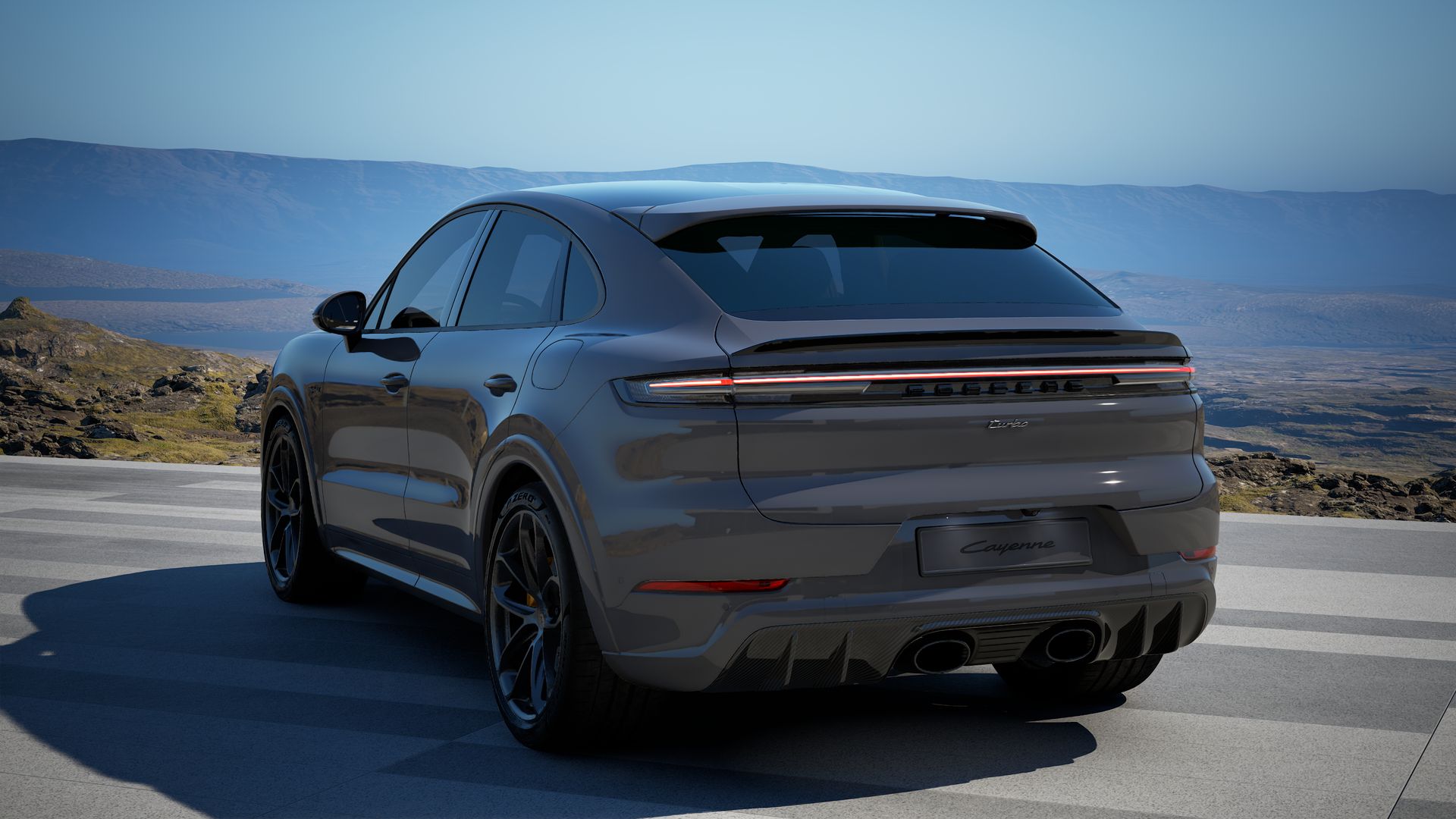 Cayenne Turbo E-Hybrid Coupé back view