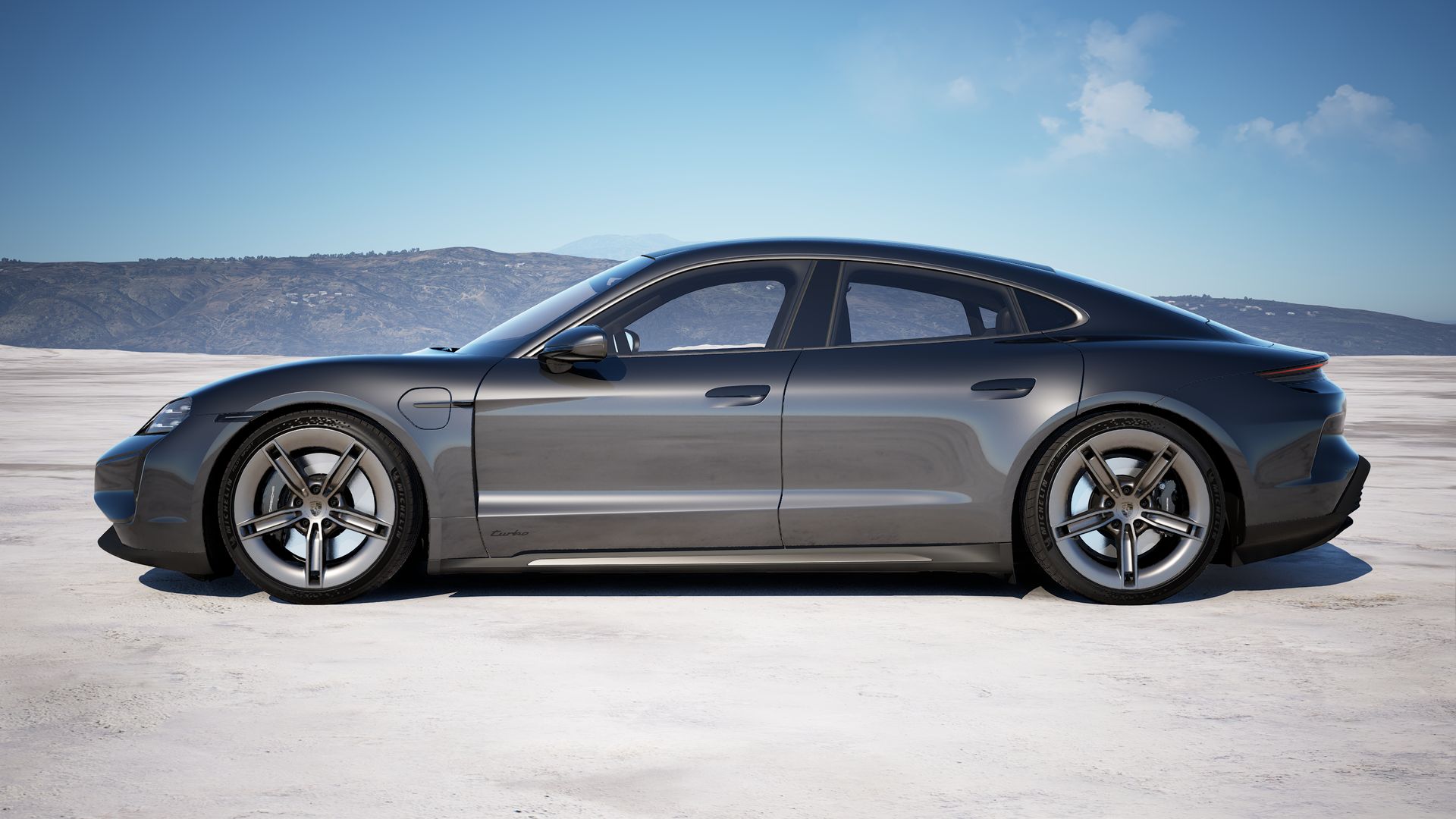 Taycan Turbo side view