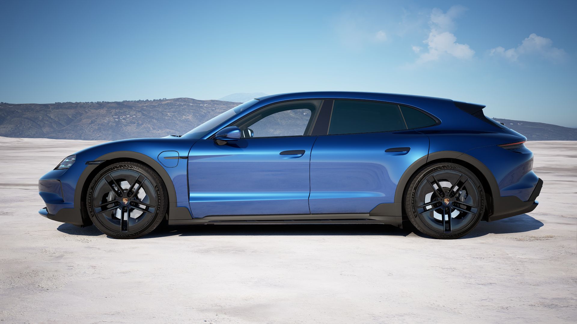 Taycan 4S Cross Turismo side view