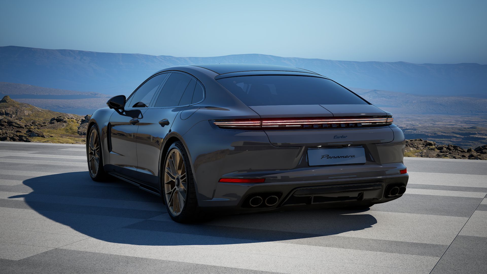 Panamera Turbo E-Hybrid back view