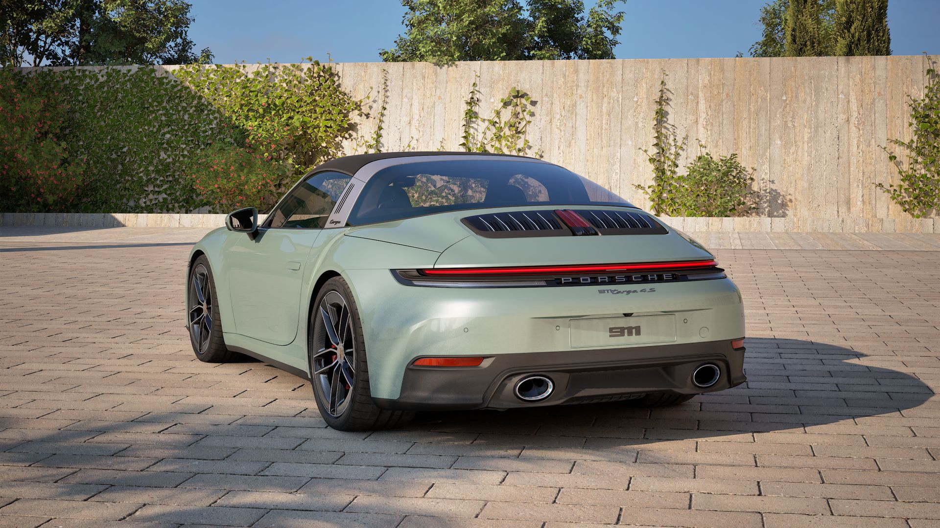 911 Targa 4S vista posterior