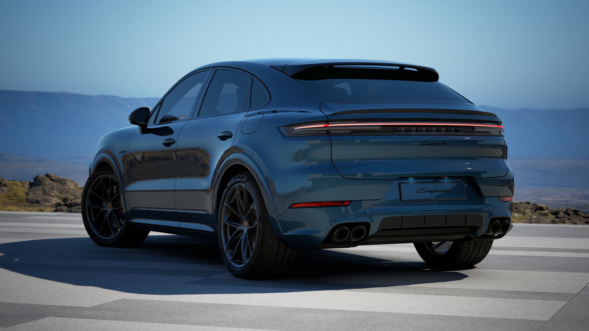 Cayenne E-Hybrid Coupé achteraanzicht