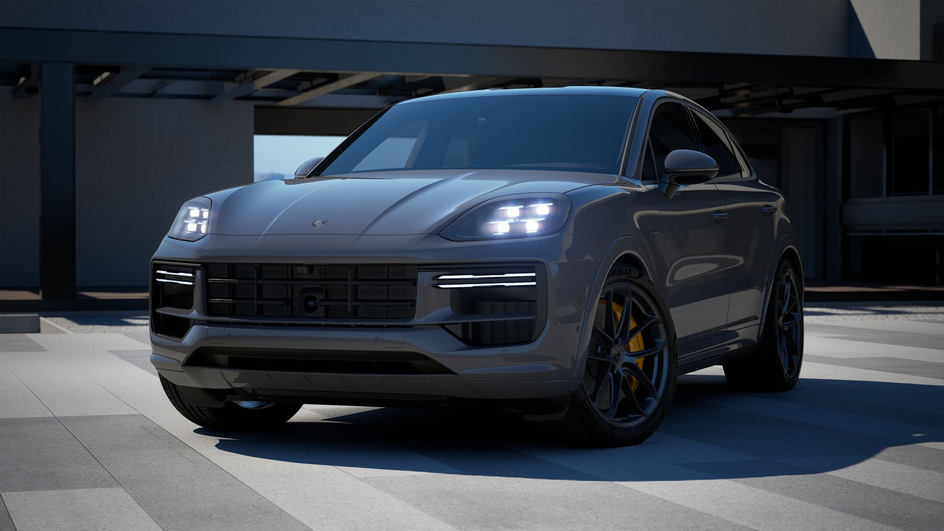 Cayenne Turbo E-Hybrid Coupé vooraanzicht