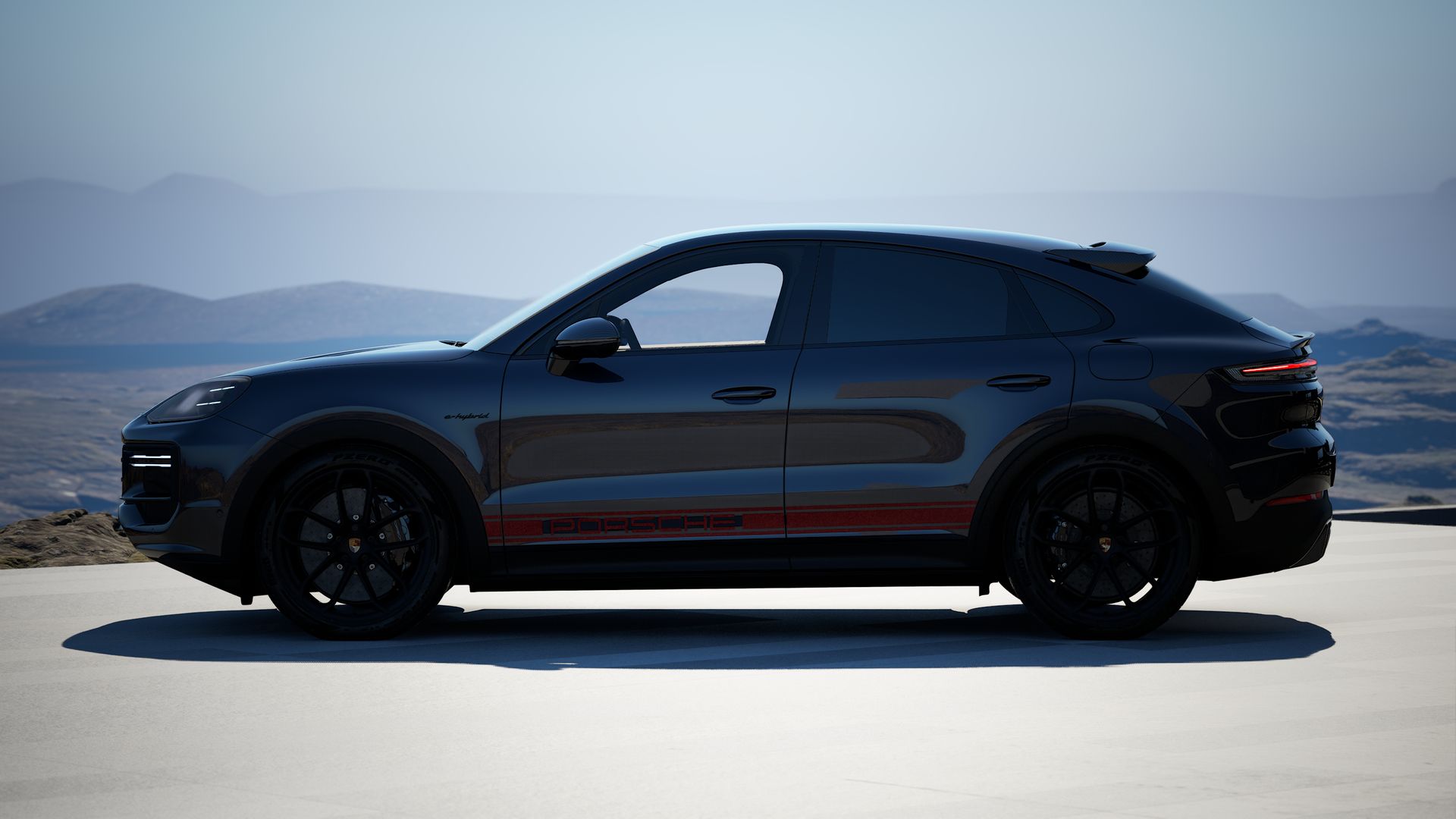 Cayenne Turbo E-Hybrid Coupé with GT Package zijaanzicht