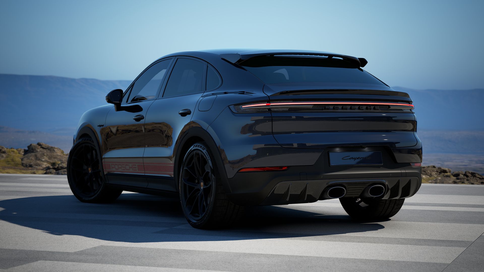 Cayenne Turbo E-Hybrid Coupé with GT Package achteraanzicht