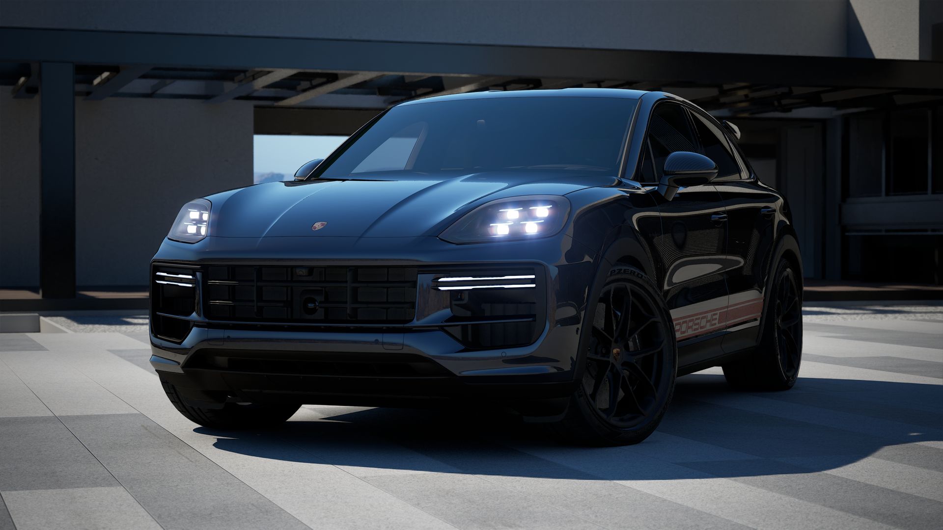 Cayenne Turbo E-Hybrid Coupé with GT Package vooraanzicht