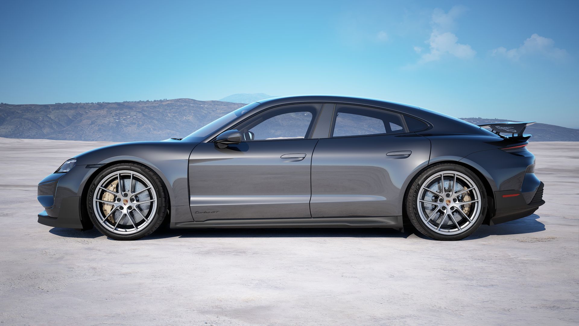 Taycan Turbo GT with Weissach Package zijaanzicht