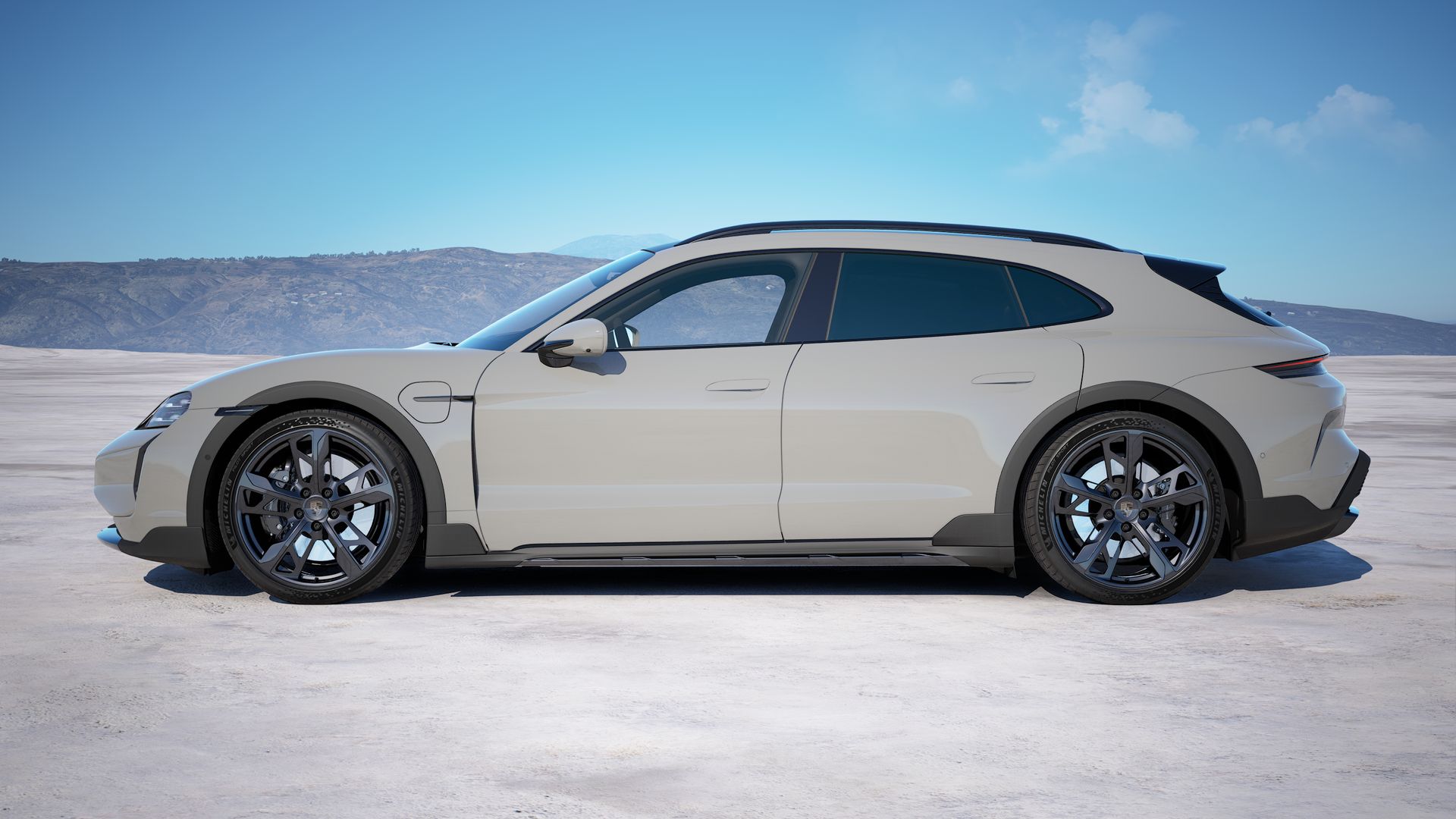 Taycan Turbo Cross Turismo zijaanzicht