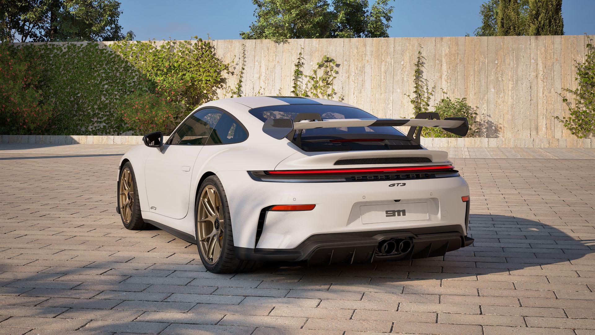 911 GT3 vista posterior.