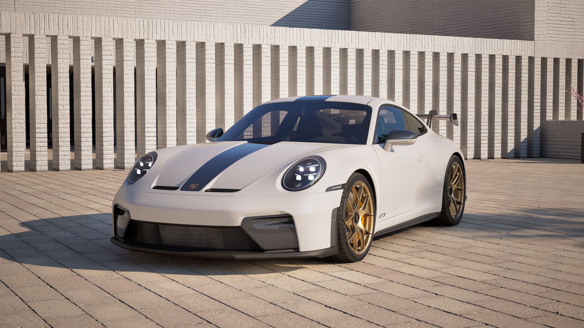 911 GT3 vista frontal.