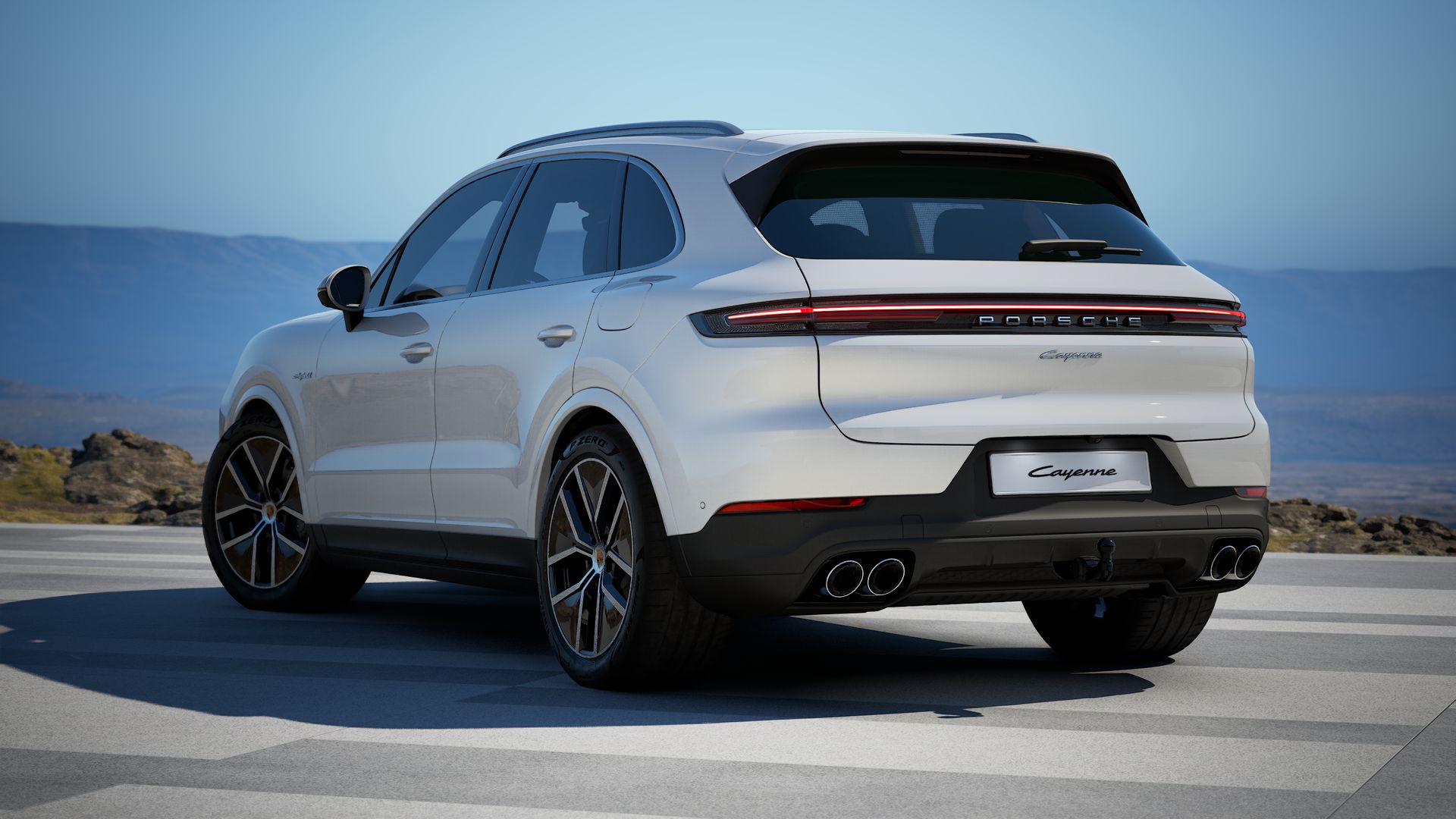 Cayenne E-Hybrid vista posterior.