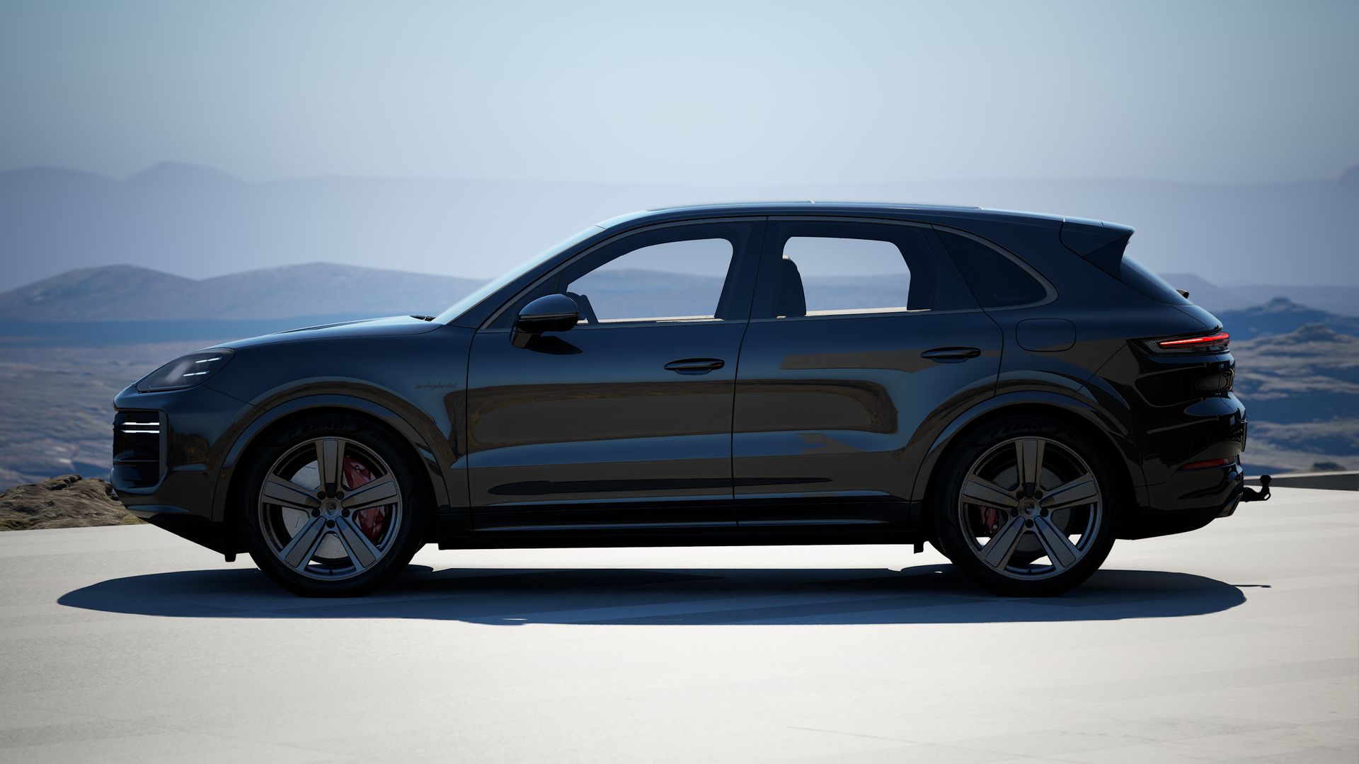 Cayenne Turbo E-Hybrid vista lateral.