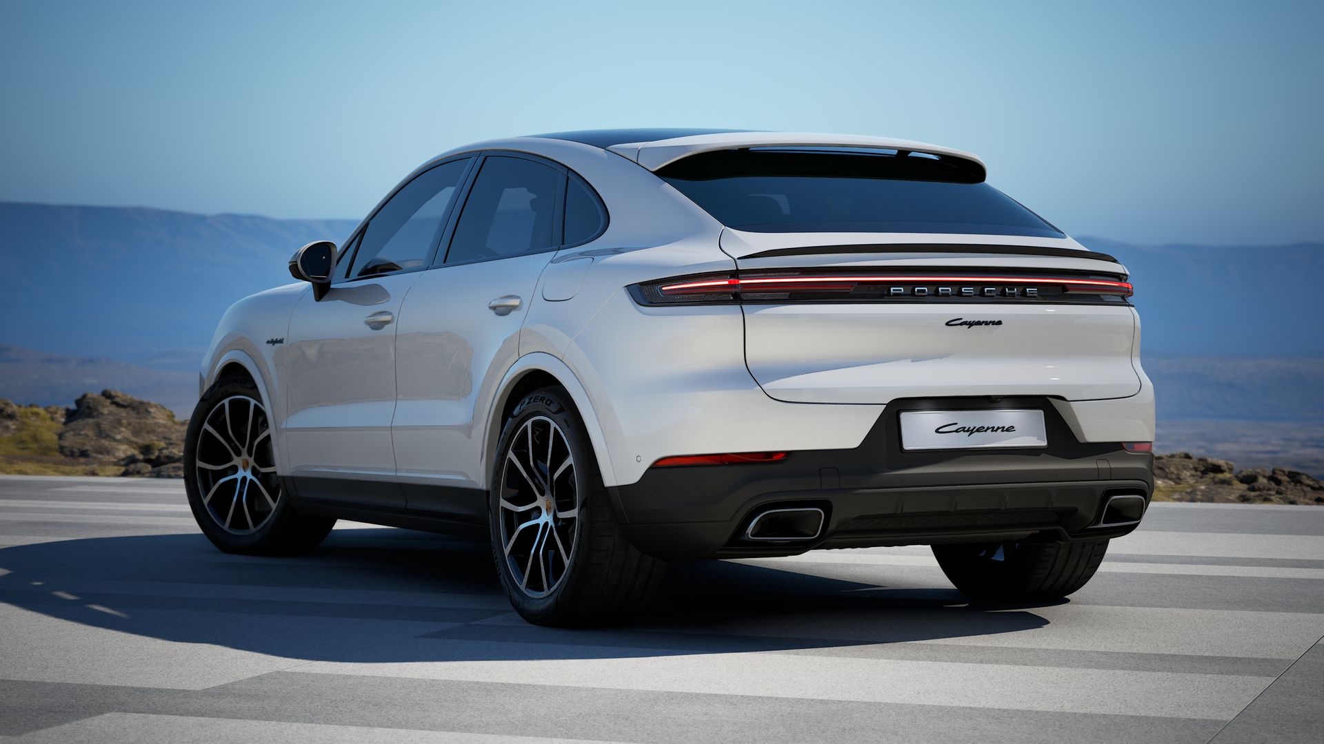 Cayenne E-Hybrid Coupe vista posterior.