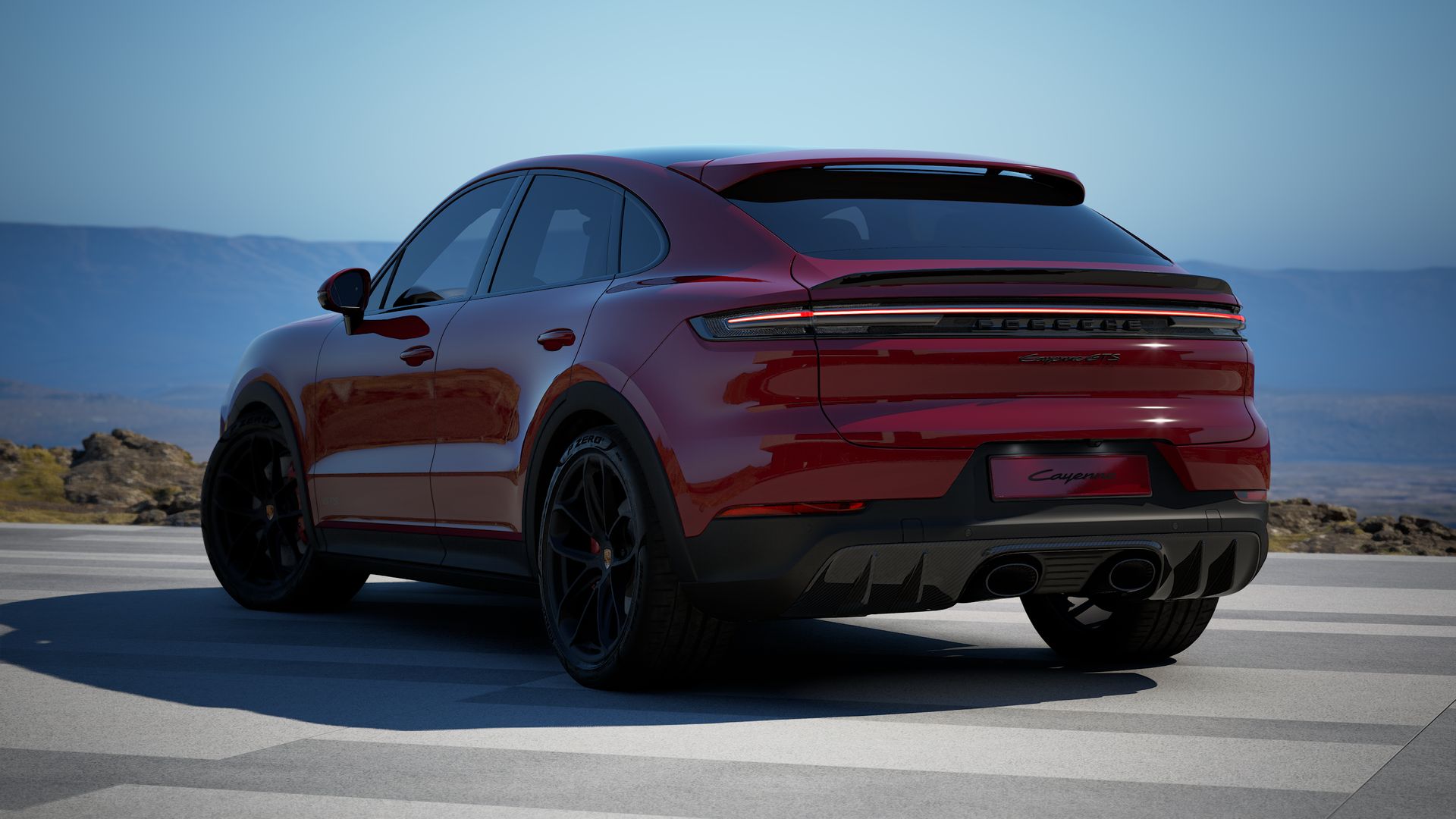 Cayenne GTS Coupe vista posterior.