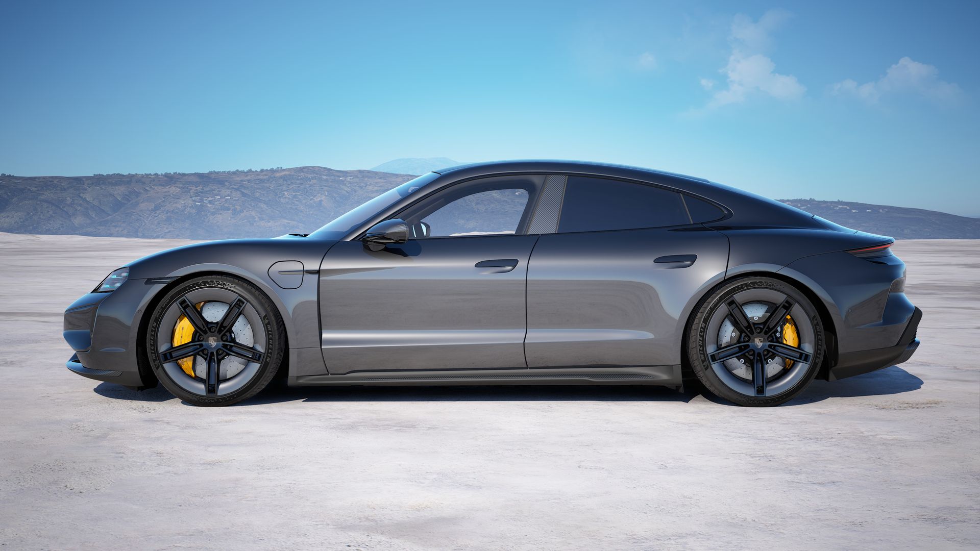 Taycan Turbo S vista lateral.