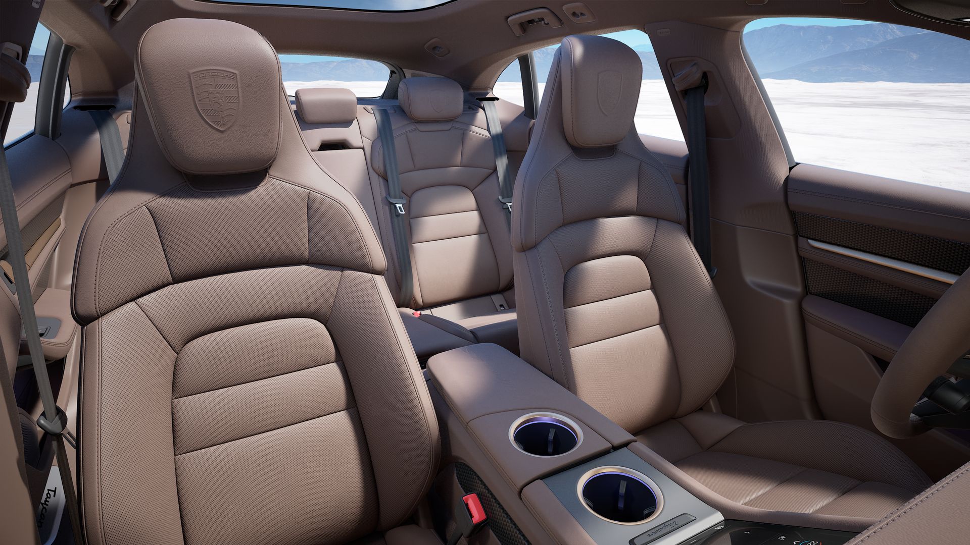 Taycan 4S Cross Turismo vista interior.