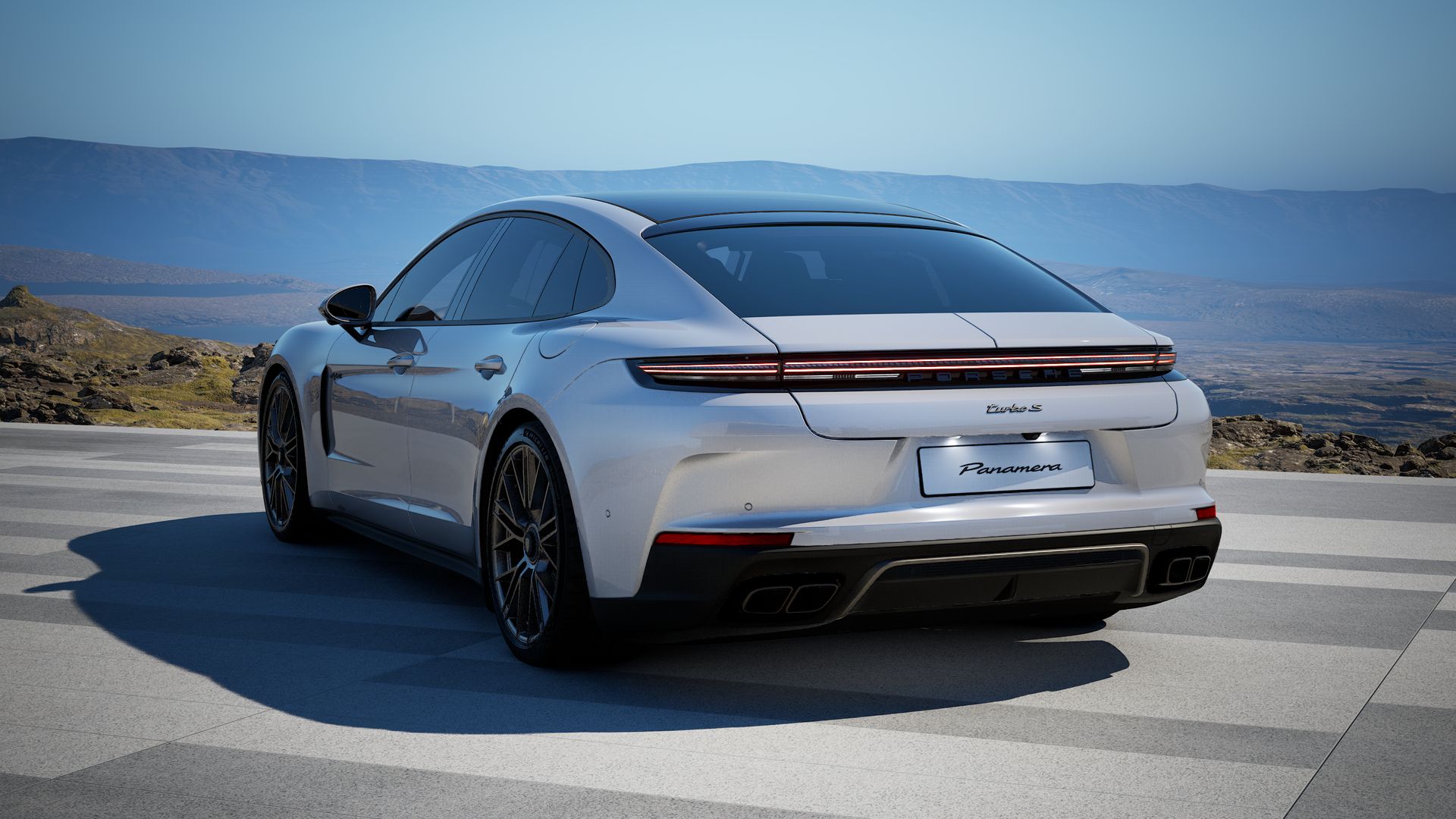 Panamera Turbo S E-Hybrid vista posterior.