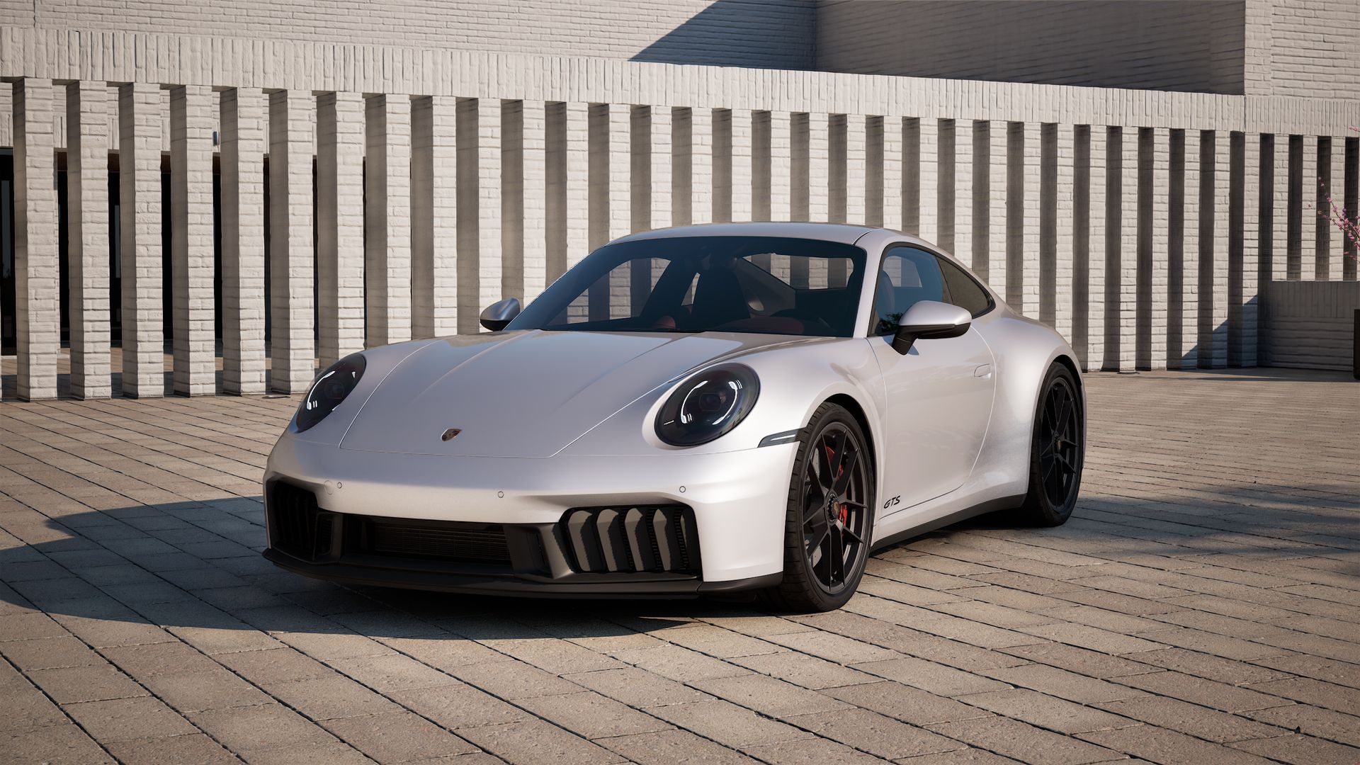 Vista exterior do 911 Carrera GTS, de frente e lateral esquerda