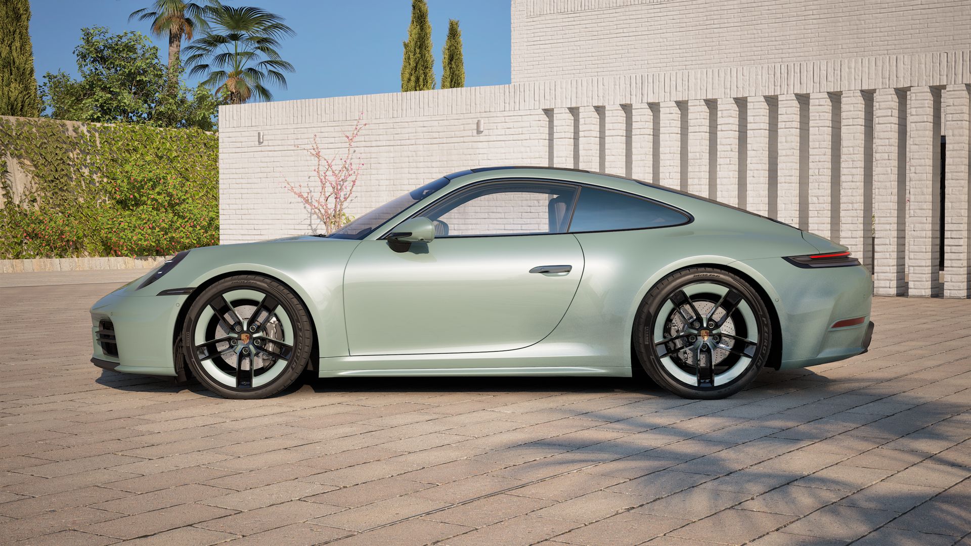 Vista lateral do 911 Carrera 